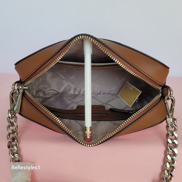 MICHAEL KORS Jet Set Medium Signature Logo Print Camera Bag-Geranium Multi - Picture 13 of 16